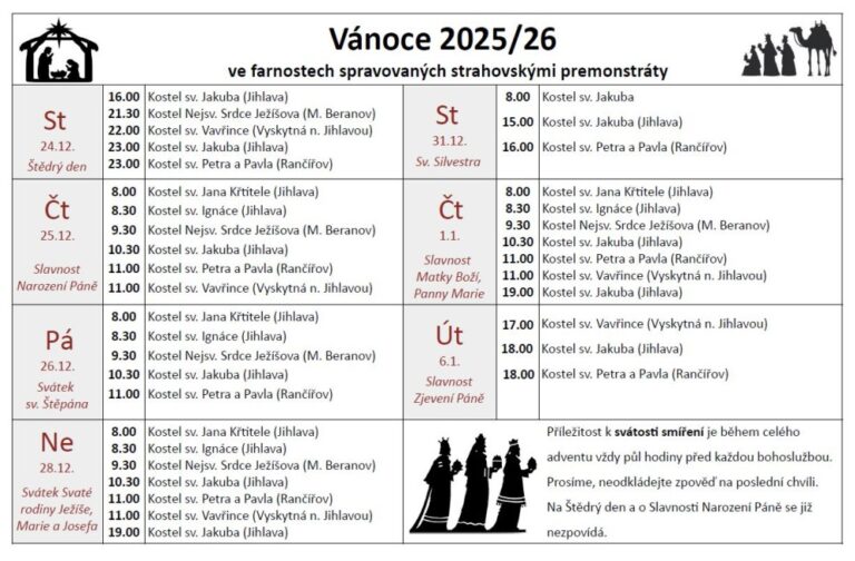 Bohoslužby o Vánocích